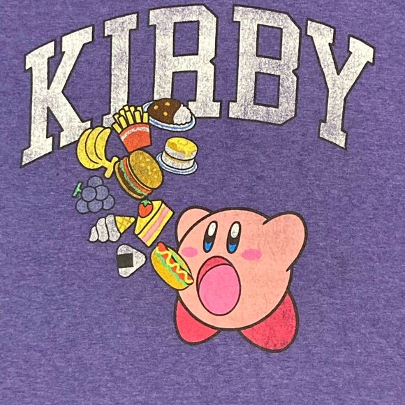 Kirby Men's Purple Nintendo Video Game Graphic Anime SS T Shirt Size L - Picture 3 of 7